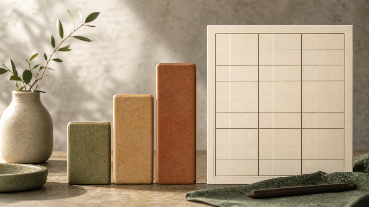 A calm editorial still life for What Makes a Sudoku Difficulty Label Feel Fair?