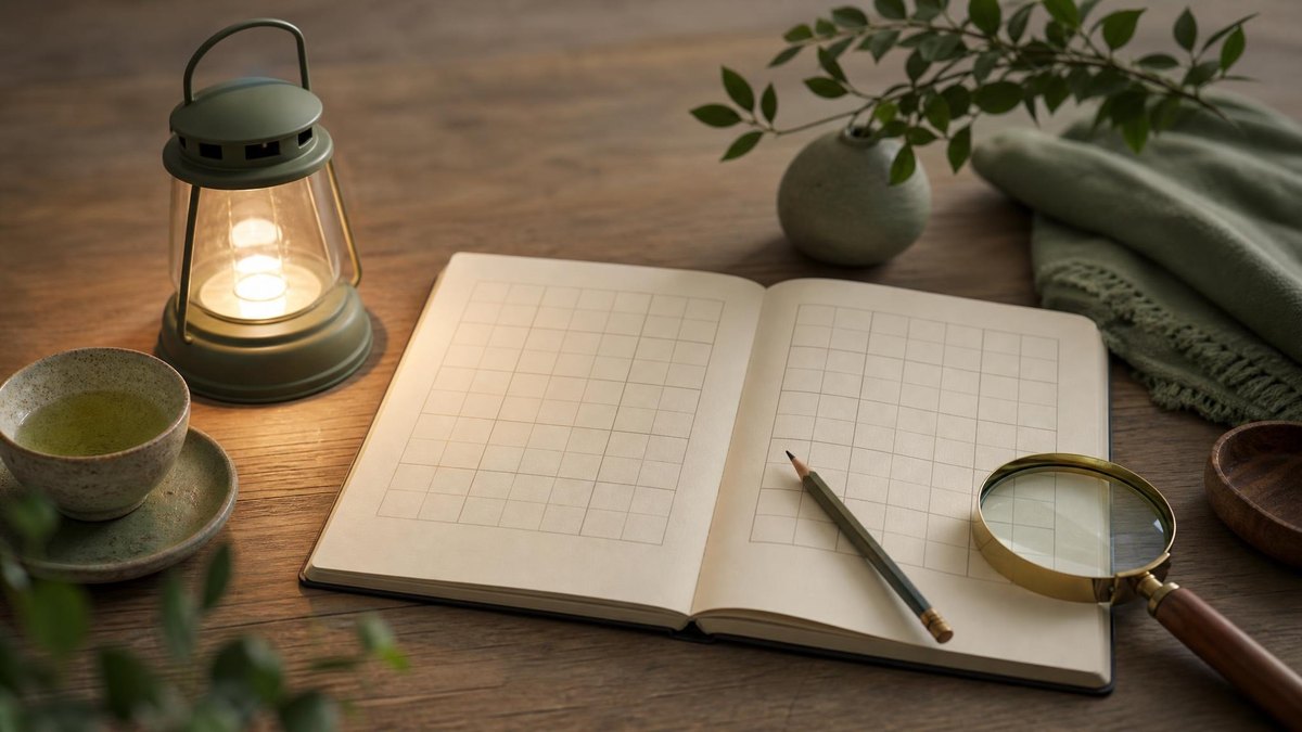 A calm editorial still life for What Makes a Sudoku Hint Actually Teach Logic?