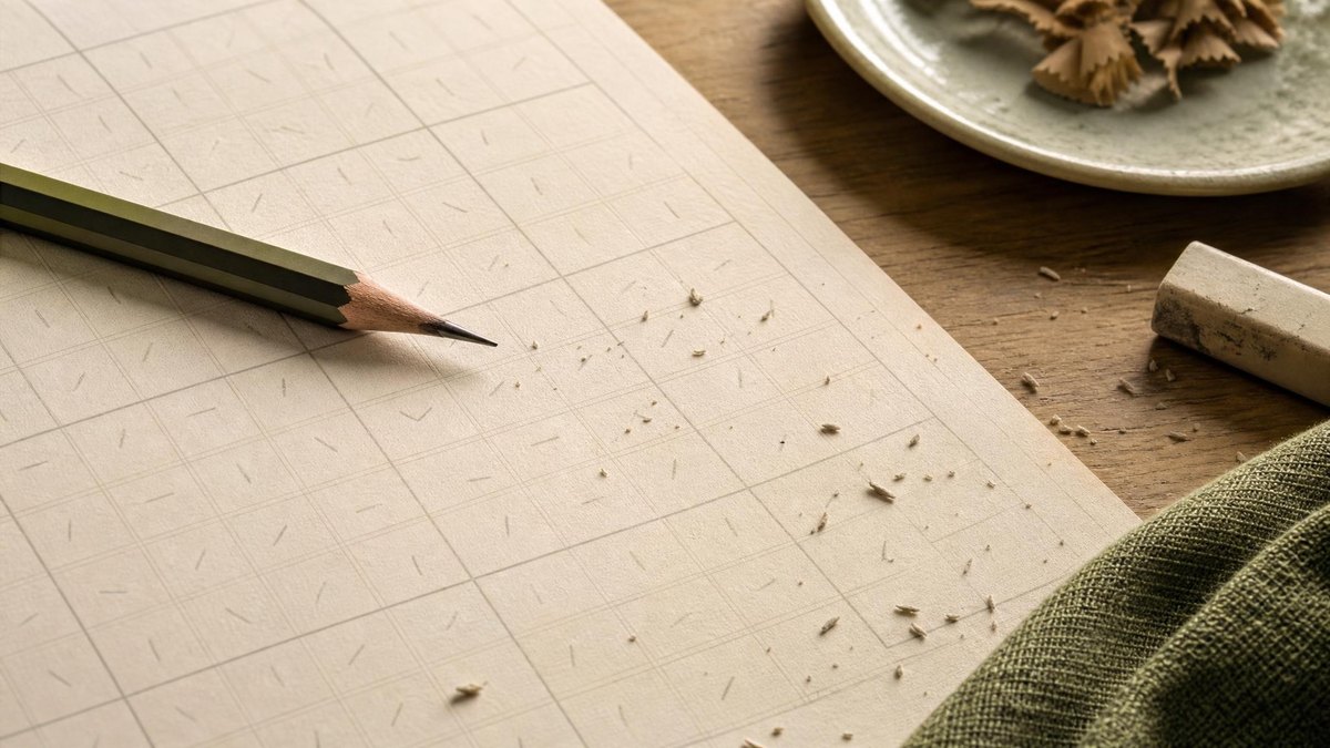 A calm editorial still life for How Many Sudoku Pencil Marks Should You Write?