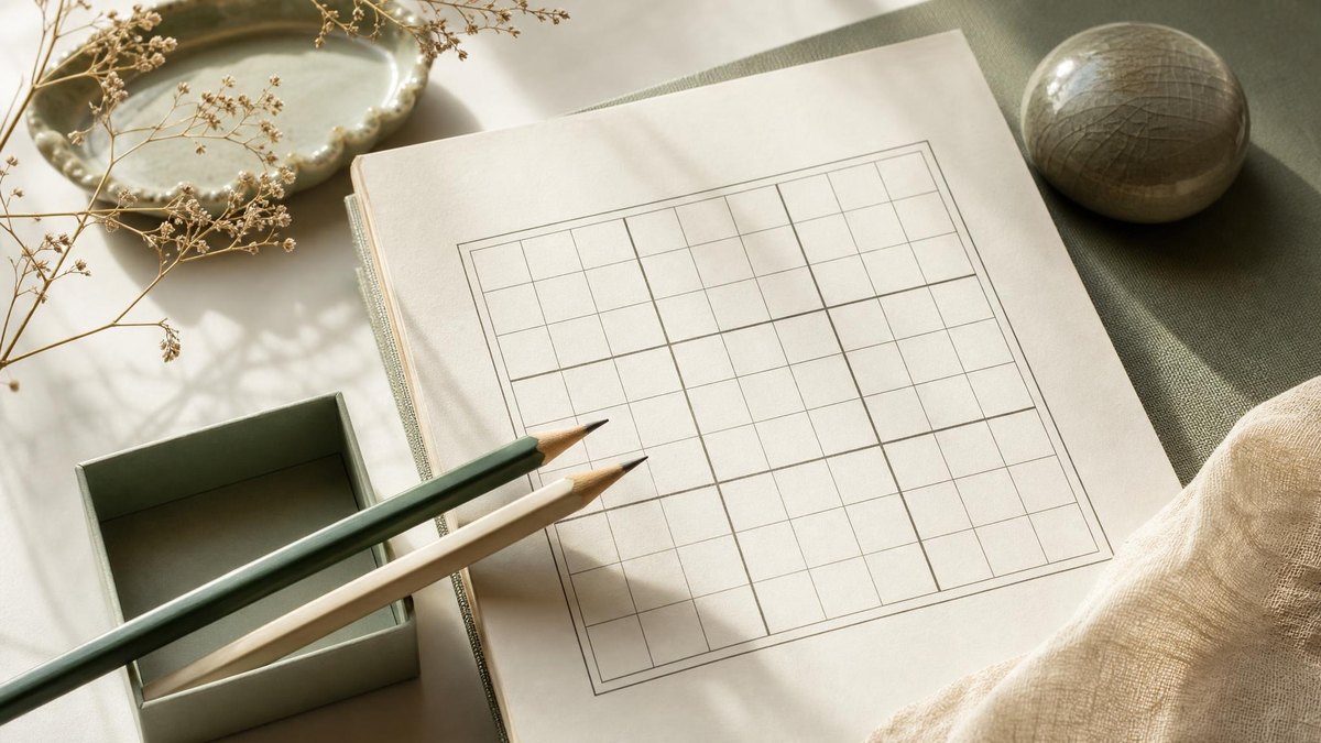 A calm editorial still life for Pointing vs Claiming Sudoku: The Two Locked-Candidate Directions