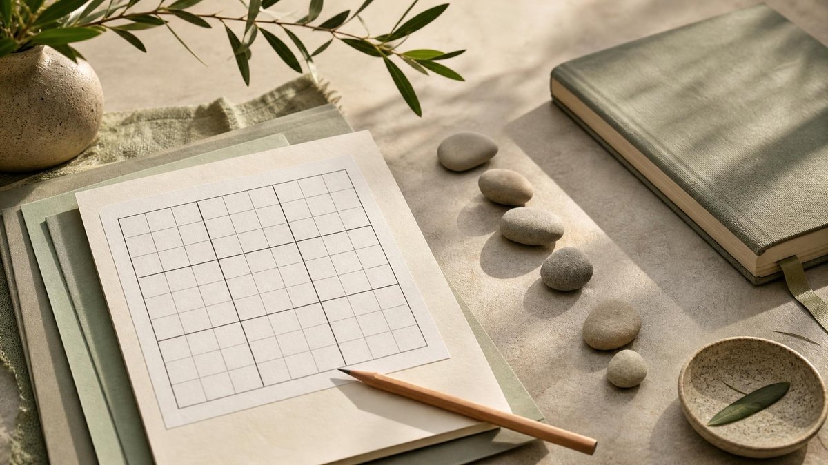A calm editorial still life for Stuck After the Singles? What to Try Next in Sudoku