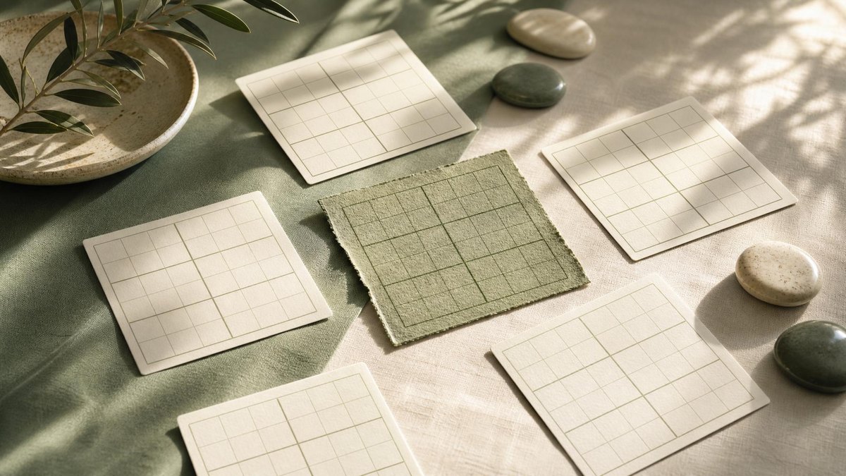 A calm editorial still life for Why a Generated Sudoku Can Feel Repetitive or Unfair